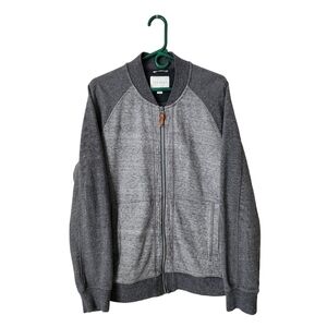 TRENERY medium weight cotton 2 tone‎ zip up jacket size L